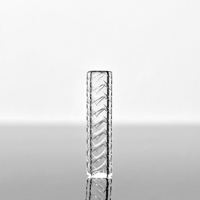 Sandblasted Quartz Art Pillars - Black Market Glass